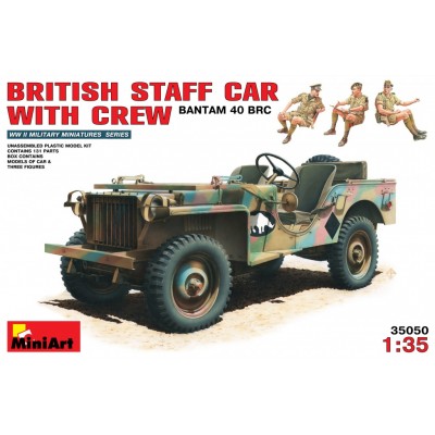 BRITISH STAFF CAR w/CREW ( BANTAM 40 BRC ) - 1/35 SCALE - MINIART
